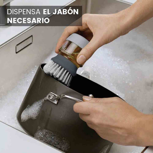 Cepillo Dispensador Jabón + ¡Soporte de Regalo!